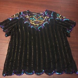 Beaded Sequin Top
